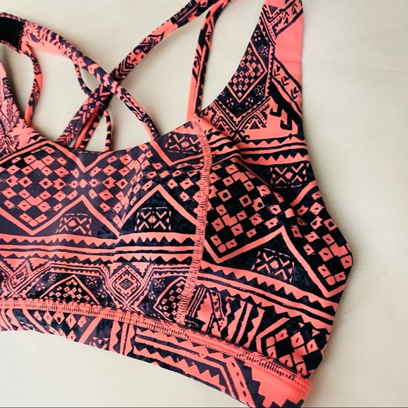 SWEATY BETTY Pink Grey Sports Bra Crisscross Small - Picture 3 of 7